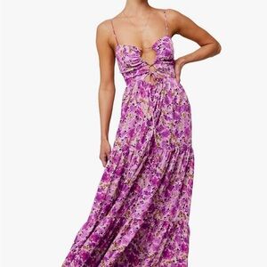 Floral Purple Maxi Dress